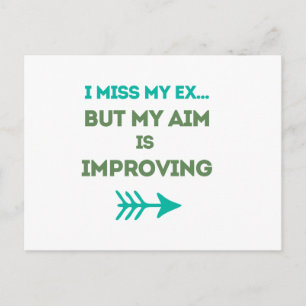 Ich vermisse meine Ex Postkarte
