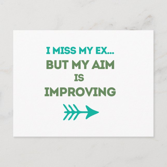 Ich vermisse meine Ex Postkarte (Vorderseite)