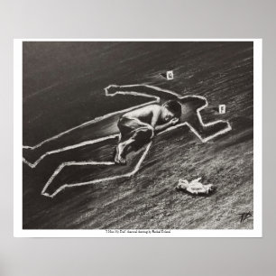 Ich vermisse meinen Vater Holzkohle, gezeichnet vo Poster