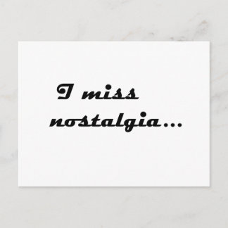 Ich vermisse Nostalgie Postkarte