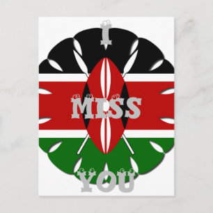 Ich vermisse Sie Kenya Postcard Postkarte