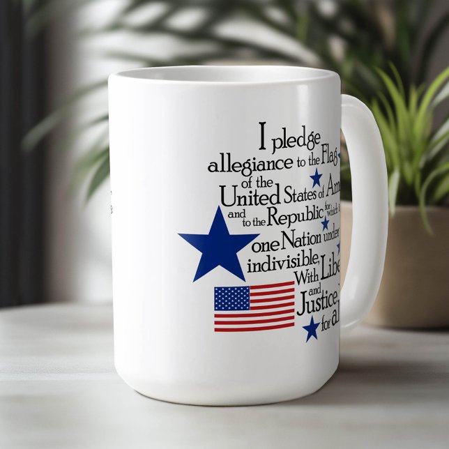 Ich verpflichte mich, die Flagge der Vereinigten S Tasse (Custom Mug)