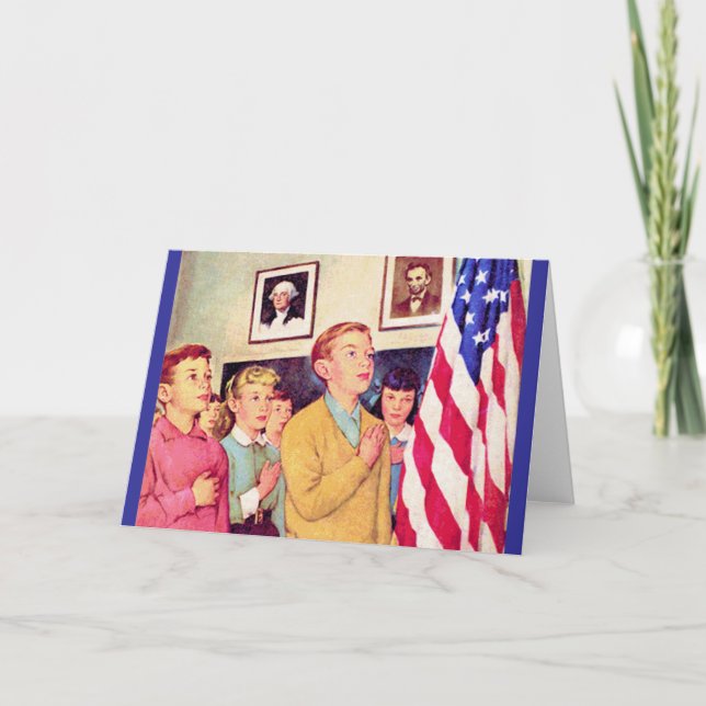 Ich verpflichte mich zur Flagge Karte (Vorderseite)