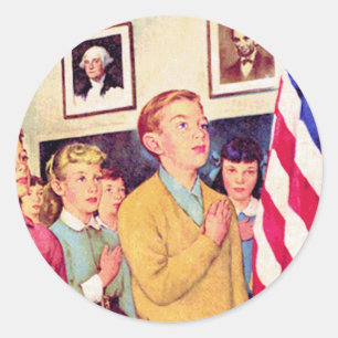 Ich verpflichte mich zur Flagge Runder Aufkleber