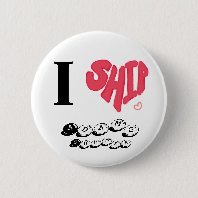 Ich versende AdamsCouple Knopf Button (Vorderseite)