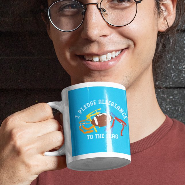 Ich verspreche die Legitimation für die Flag Footb Kaffeetasse (Von Creator hochgeladen)