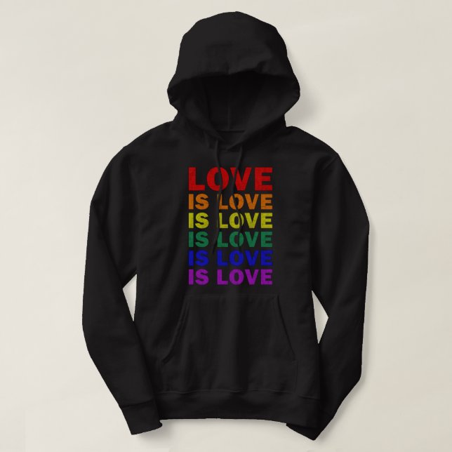 Ich verspreche, die Liebe LGBT-Q Stolz zu lehren,  Hoodie (Design vorne)