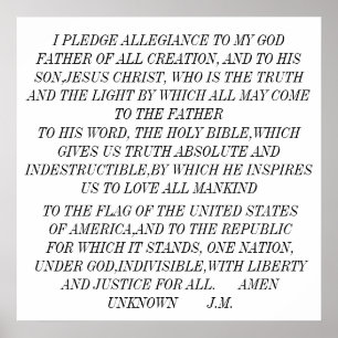 ICH VERSPRECHE ERGEBENHEIT ZU MEINEM GOTT-VATER POSTER