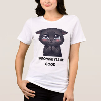 Ich verspreche, ich werde brav sein, süße schwarze Tri-Blend shirt