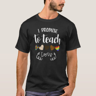 Ich verspreche, Liebe zu lehren Autismus Lgbt Afri T-Shirt
