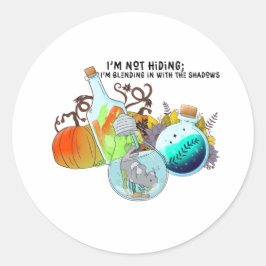 Ich verstecke mich nicht; ich vermische mich in lu runder aufkleber