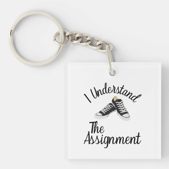 Ich verstehe das Geschenk für die blaue Kundgebung Schlüsselanhänger (Vorderseite)