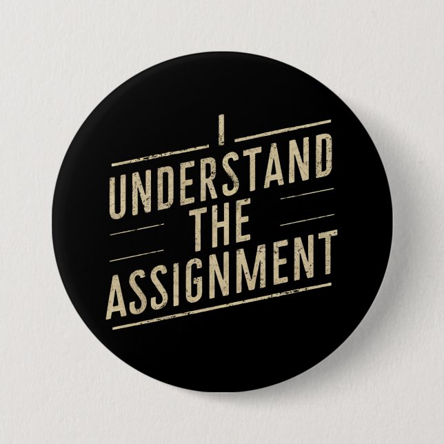 Ich verstehe den Auftrag 2024 von Vote Kamala Button (Vorderseite)