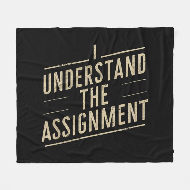 Ich verstehe den Auftrag 2024 von Vote Kamala Fleecedecke (Vorderseite (Horizontal))