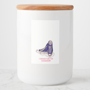 Ich verstehe die Art der "Assignment Blue Sneakers Lebensmitteletikett