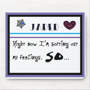Ich versuche gerade, meine Gefühle auszusortieren Mousepad