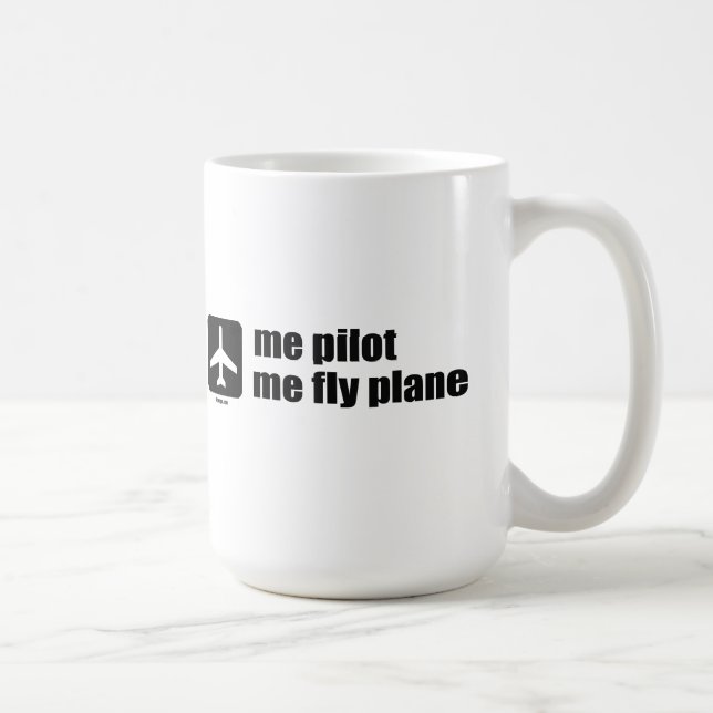 ich Versuchs ich Fliegen-Flugzeug Tasse (Rechts)