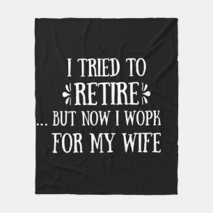Ich versuchte, Funny Retirement Geschenke für Männ Fleecedecke