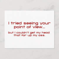 Ich versuchte, Ihren Standpunkt zu sehen - aber ic