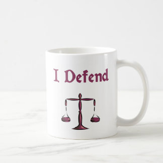 Ich verteidige Rechtsanwalt-Tasse Kaffeetasse