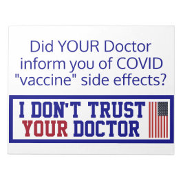 Ich vertraue Ihrem Arzt nicht Notizblock