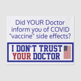 Ich vertraue Ihrem Arzt nicht  Seidenpapier