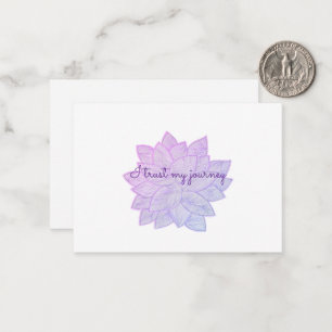 Ich vertraue meiner Reise: Florale Affirmation Mitteilungskarte