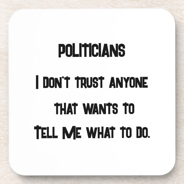 Ich vertraue nicht getränkeuntersetzer (Vorderseite)