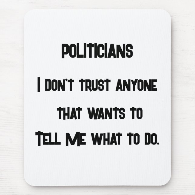 Ich vertraue nicht mousepad (Vorne)