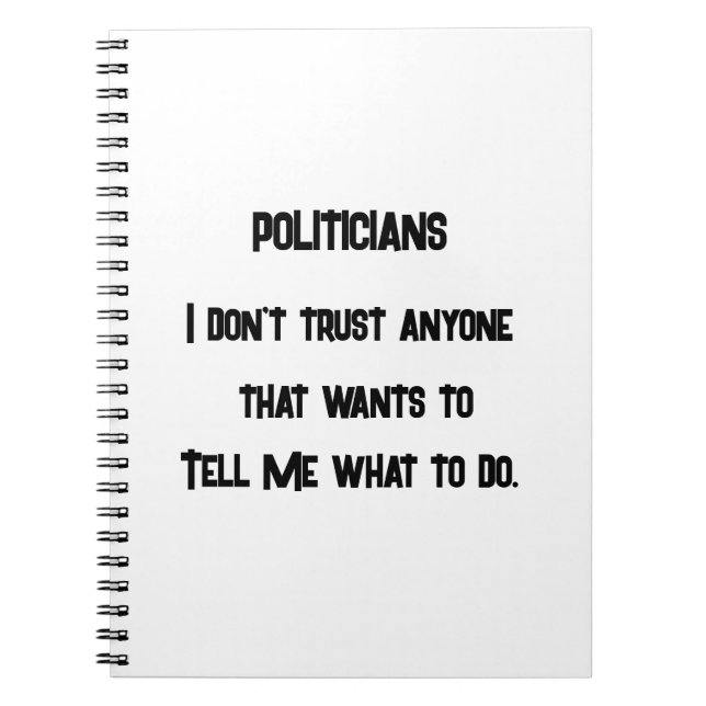 Ich vertraue nicht notizblock (Vorderseite)