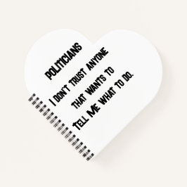 Ich vertraue nicht notizbuch