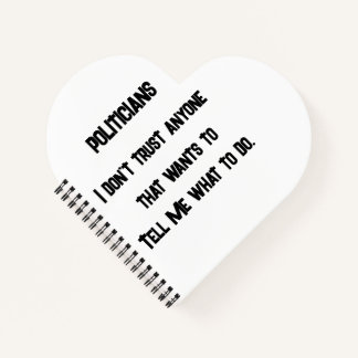 Ich vertraue nicht notizbuch