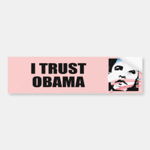 ICH VERTRAUE OBAMA AUTOAUFKLEBER