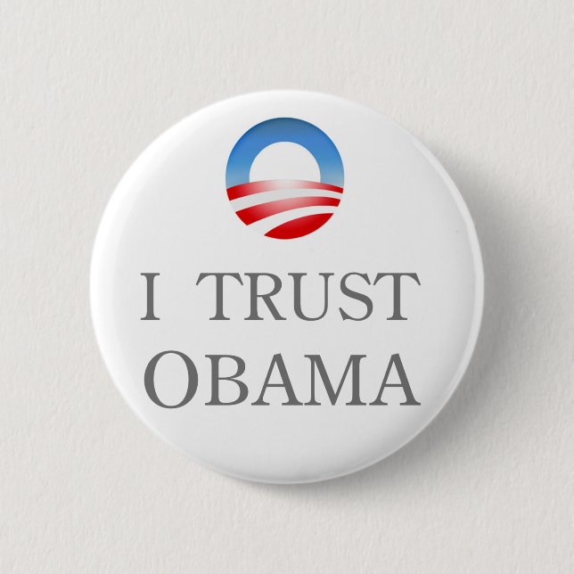 Ich vertraue Obama-Knopf Button (Vorderseite)