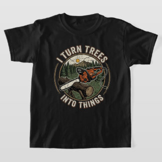 Ich verwandle Bäume in lustige Dinge Holzbearbeitu T-Shirt