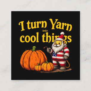 Ich verwandle Garne in Coole Dinge, die sich knete Quadratische Visitenkarte