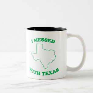 Ich verwirrte mit Texas Zweifarbige Tasse