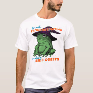 Ich verzögern nicht, dass ich Side Quests Frog tue T-Shirt