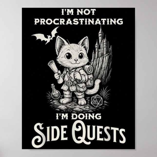 Ich verzögern nicht, dass ich Side Quests RPG mach Poster (Vorne)