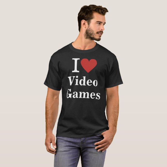 Ich ❤️ Videospiele CUSTOM Men's T-Shirt (Vorne ganz)