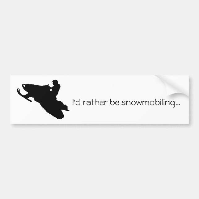 Ich vielmehr snowmobiling… Autoaufkleber (Vorne)