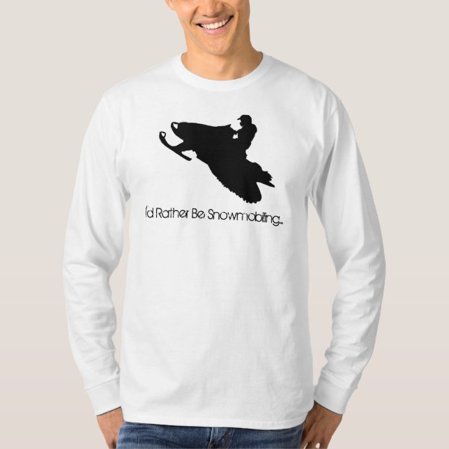 Ich vielmehr Snowmobiling… T-Shirt (Vorderseite)