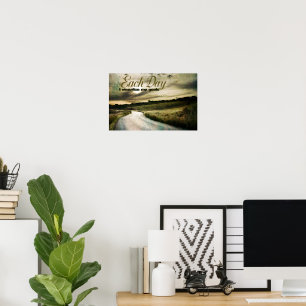 "Ich visualisiere meine Ziele" Motivation Affirmat Poster