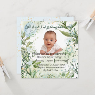 Ich wächst wie ein Unkraut, der erste Geburtstagsj