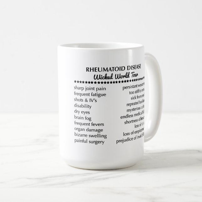 Ich wachte wie diese Tasse mit Rückseite der (VorderseiteRechts)