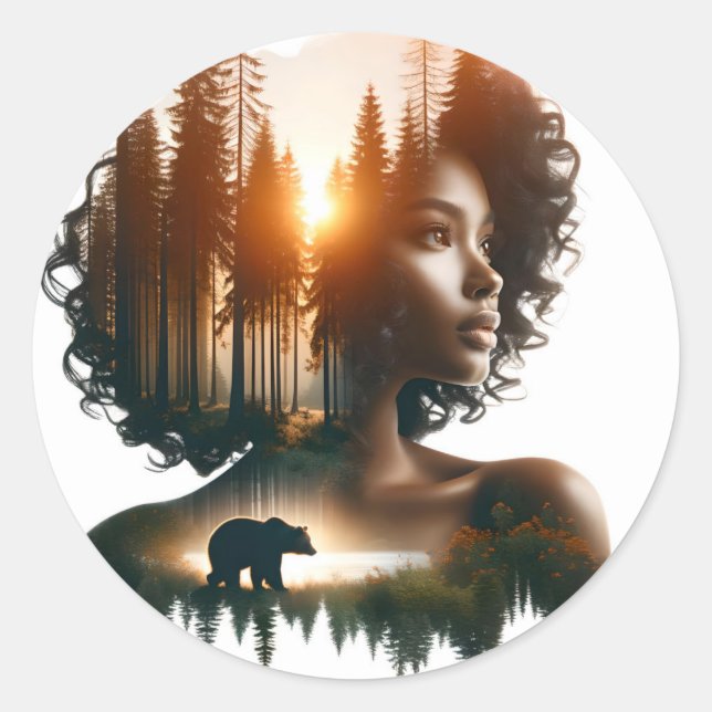 Ich wähle den Bären aus Runder Aufkleber (Vorderseite)