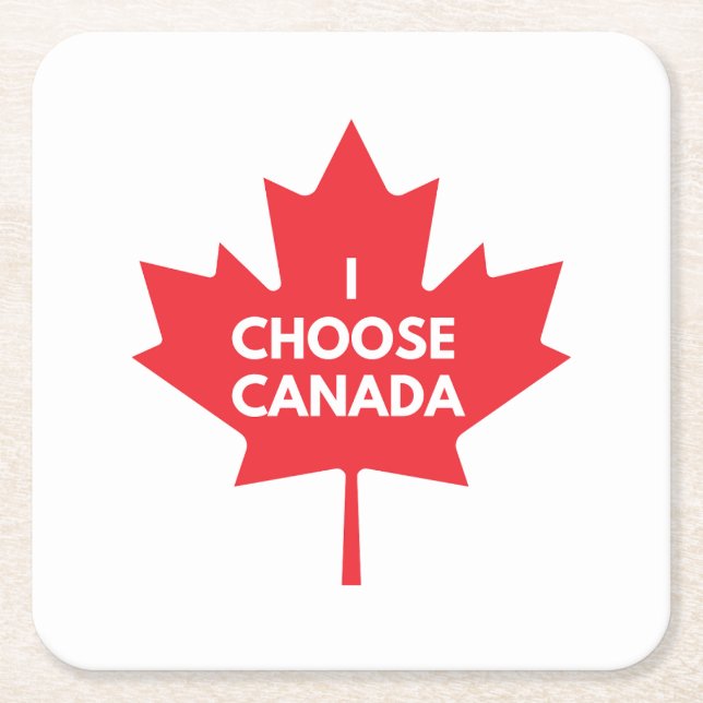 Ich wähle den Canada Paper Untersetzer (Vorderseite)