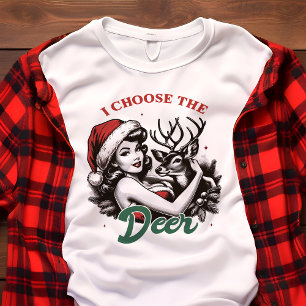 Ich wähle den lustigen Weihnachtshirsch Tri-Blend Shirt