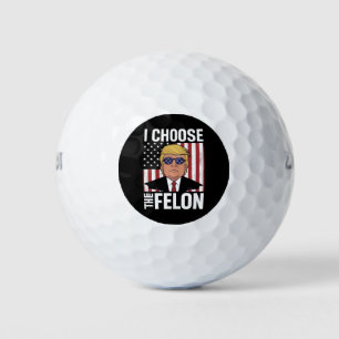 Ich wähle den Verbrecher Trump 2024 Republikanisch Golfball