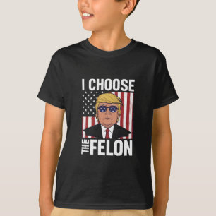 Ich wähle den Verbrecher Trump 2024 Republikanisch T-Shirt